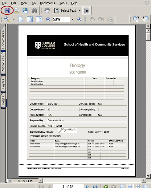 Download the Course/Subject outline